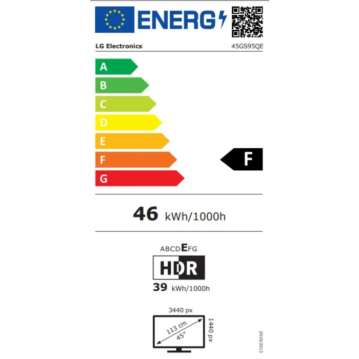 LG 45GS95QE-B 44.5’’ Ultragear OLED 0.03ms (GtG) 21:9
