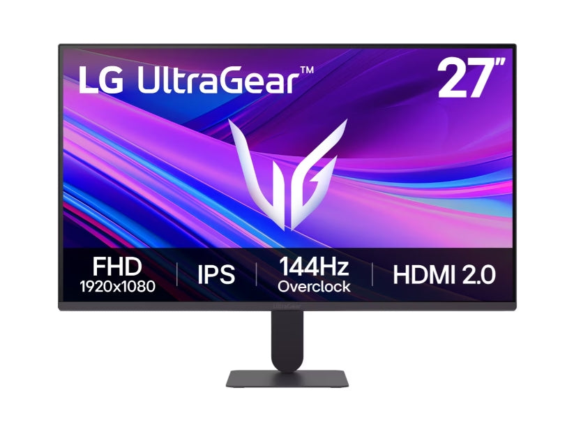 LG 27G411A-B, UltraGear 23.8" IPS, AG, 1ms MBR, 144Hz, 5ms GtG, 1500:1, 250cd/m2, Full HD 1920x1080, sRGB 99%, HDR10, NVIDIA G-SYNC, AMD FreeSync, HDMI, DisplayPort, LG Switch, изход за слушалки, VRR, режим на четене, накланяне, черен