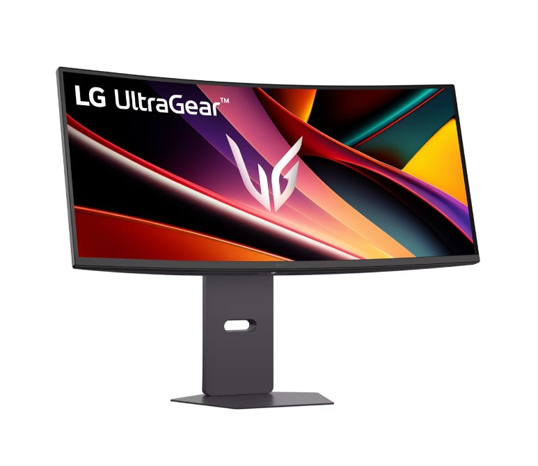 LG 34G600A-B, 34", UltraGear 21:9 извит, VA, 1ms MBR, 5ms, WQHD (3440x1440), 160Hz, HDR 10, 4000:1, 300cd/m2, sRGB 99%, Free-sync, съвместим с NVIDIA G-SYNC, VRR, HDMI, DP, високоговорители 5Wx2, LG Switch, височина, въртене, накланяне, черен