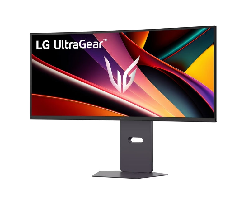 LG 34G600A-B, 34", UltraGear 21:9 извит, VA, 1ms MBR, 5ms, WQHD (3440x1440), 160Hz, HDR 10, 4000:1, 300cd/m2, sRGB 99%, Free-sync, съвместим с NVIDIA G-SYNC, VRR, HDMI, DP, високоговорители 5Wx2, LG Switch, височина, въртене, накланяне, черен