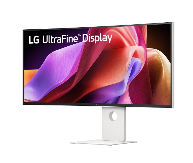 LG 40U990A-W, 39.7'' UltraFine Nano 21:9, IPS черен 5K2K (5120x2160), 1ms MBR, 120Hz, 5ms, 450 cd/m2, 2000:1, HDR 10, DCI-P3 99%, USB-C, FreeSync, VRR, PIP, 2 PBP, HDMI, DP, Thunderbolt 5, вграден KVM, Speacer 2X10W, PIP, PBP, наклон, височина, завъртане