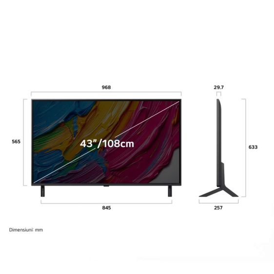 Телевизор LG 43QNED80A6A, 43"(108 см), 4K Ultra HD QNED, Smart TV, webOS (2025)