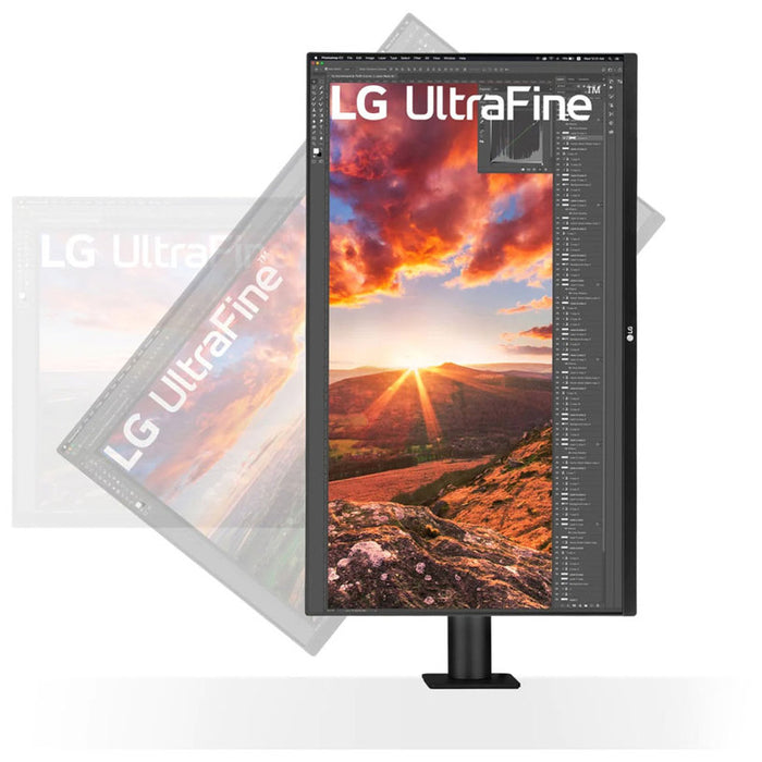 Монитор LG 32UN880-B-BEU Стойка със C-образна скоба 0.182 мм, 178°/178°, IPS, 31.5 ", 80.0 см, 3840x2160, 60.00 Hz, 5.00 ms, HDMI, DisplayPort, USB-C, ЧЕРЕН