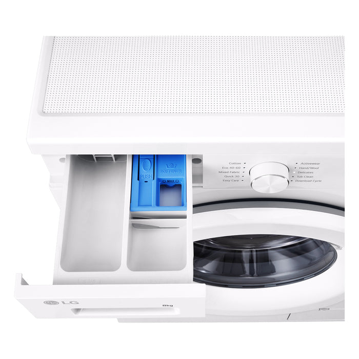Пералня LG F4X1008NWH 8.0 kg, 1400 об/min, ИНВЕРТОРЕН МОТОР