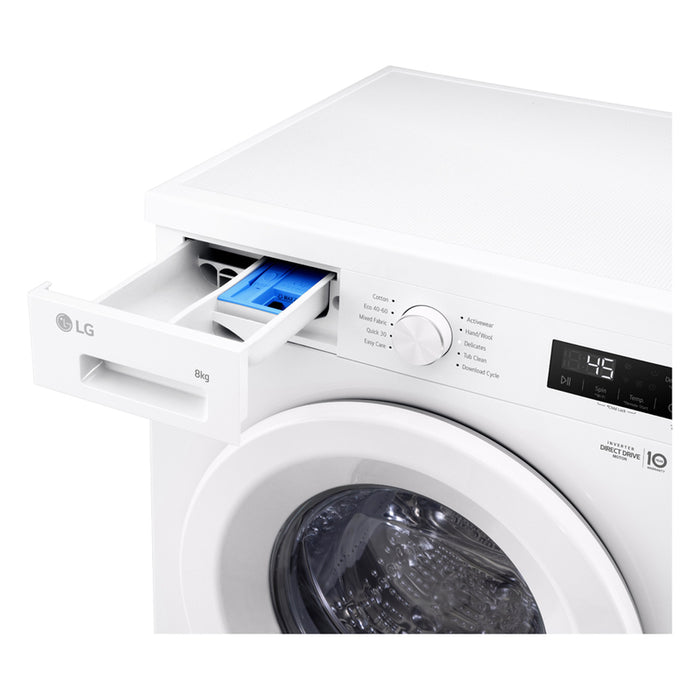 Пералня LG F4X1008NWH 8.0 kg, 1400 об/min, ИНВЕРТОРЕН МОТОР