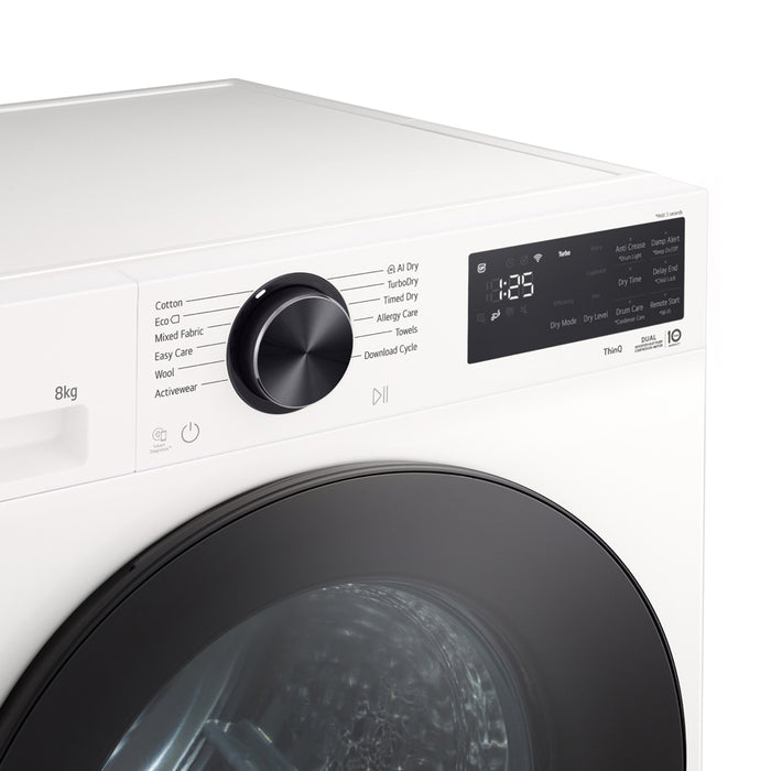 Сушилня LG RHX5008TWB КОНДЕНЗАЦИОННА С ТЕРМОПОМПА, 8.0 kg