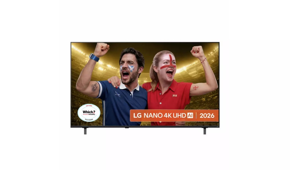 LG 65NU8E0B3LA, 65" 4K HDR UHD, 3840x2160, DVB-T2/C/S2, AI Alpha 7, HDR 10, webOS 26, ThinQ AI, VRR, ALLM, HGiG, WiFi, Clear Voice, 4K Super Upscaling, Bluetooth 5.3, HDMI e-ARC, CI, LAN, AirPlay2, AI Sound Pro, Google Cast, 2-полюсна стойка, Черен