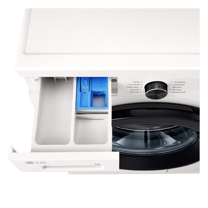 Пералня LG F2X10S7NWK , 1200 об./мин., 7.00 kg, A , Бял