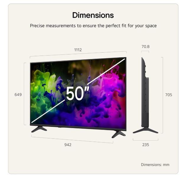 Смарт телевизор LG - 50QNED7EB3C, 50'', QNED MiniLED, 4K, Black