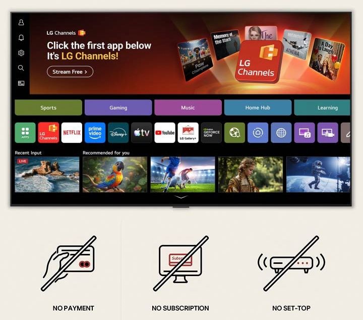 Смарт телевизор LG - 65NU8E0B3LA, 65'', 4K, LED, Black