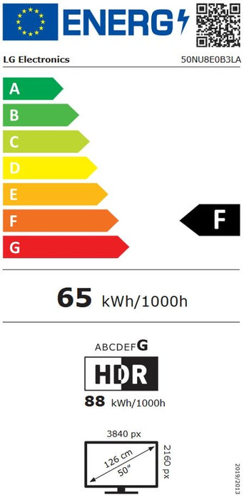 Смарт телевизор LG - 50NU8E0B3LA, 50'', LED, 4K, NanoCell, черен