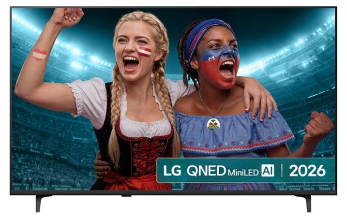 Смарт телевизор LG - 55QNED71B3B, 55", QNED, 4K UHD, черен