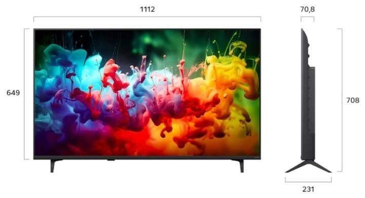 Смарт телевизор LG - 50QNED71B3B, 50", QNED, Mini LED, 4K, черен