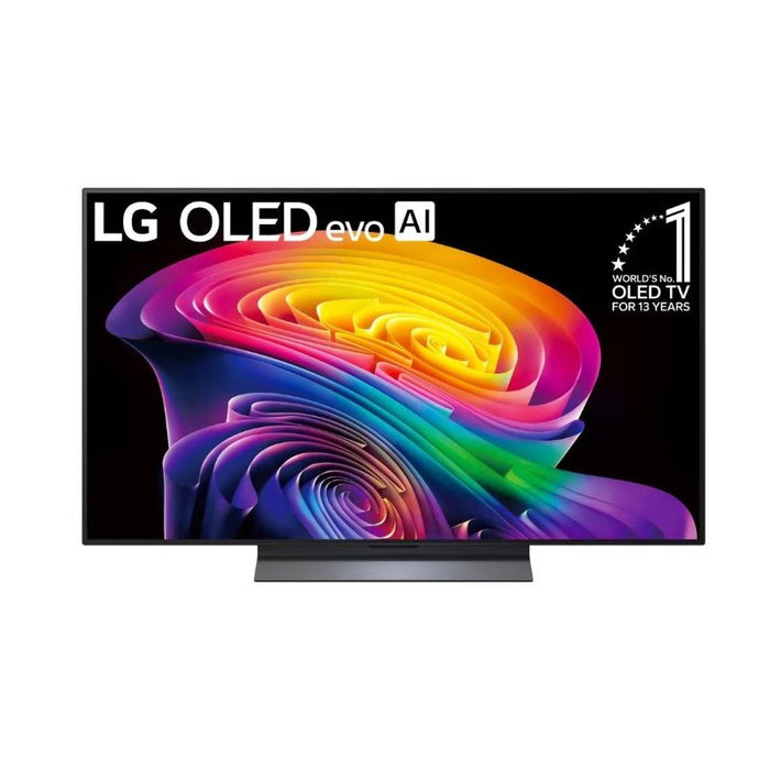 LG OLED65C61LA, 65" OLED evo, 4K (3840 x 2160), DVB-C/T2/S2, Alpha 11 AI 4K Gen3, 120Hz Native (VRR 165Hz), ThinQ AI, HDR10, NVIDIA G-SYNC, AMD FreeSync, Dolby Vision, Dolby Atmos, AI Agent, Wi-Fi 6E, Bluetooth, eARC (HDMI 2), USB, Airplay 2, CI слот, Mu