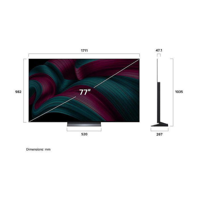 Телевизор LG OLED77C51LA, 77", OLED evo AI C5, 4K Ultra HD, Smart TV (2025)