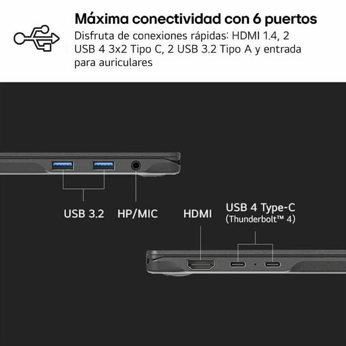 Лаптоп LG 16Z90RU-G.AA55B 16" 16 GB RAM 512 GB SSD i5-1334U