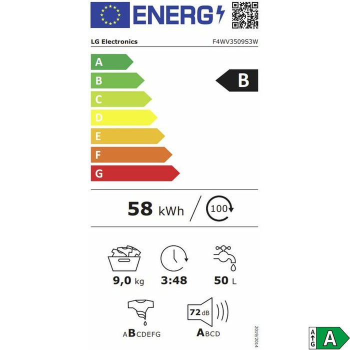 Перална машина LG F4A1009NWK.ABWQCES 9 kg