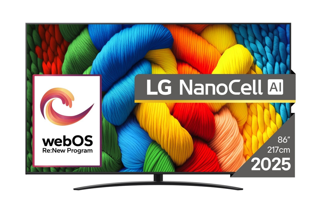 LG NanoCell AI 86NANO81A3A телевизор 2.18 м (86") 4K Ultra HD Smart TV Wi-Fi Черен
