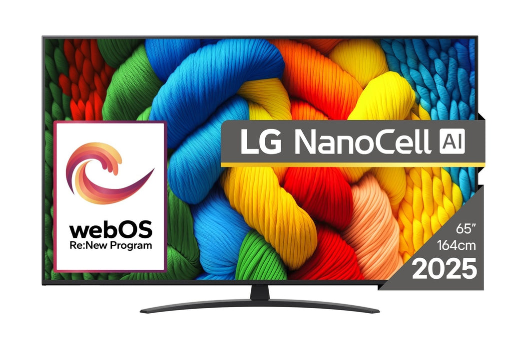 LG NanoCell AI 65NANO81A3A телевизор 165,1 см (65") 4K Ultra HD Smart TV Wi-Fi Черен