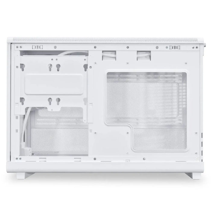 Кутия Lian Li DAN A3-mATX Wood Edition White, Tempered Glass, Micro Tower