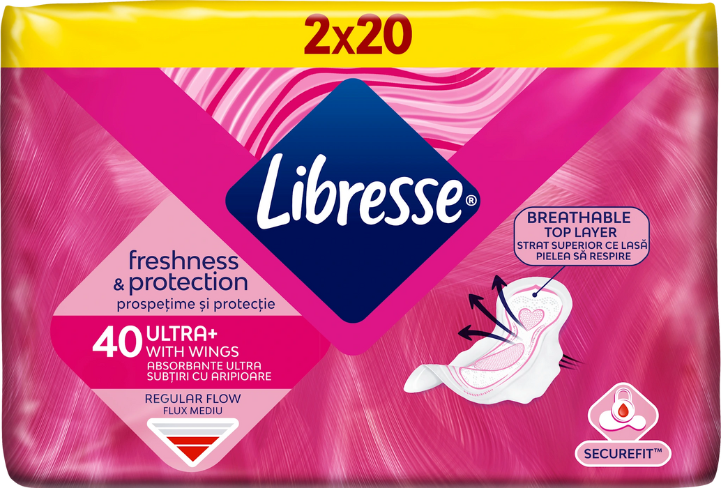Дамски превръзки Ultra+ Freshness&Protection, 40 бр