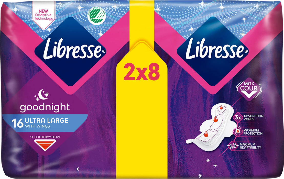Дамски превръзки Ultra Large goodnight, 16 бр