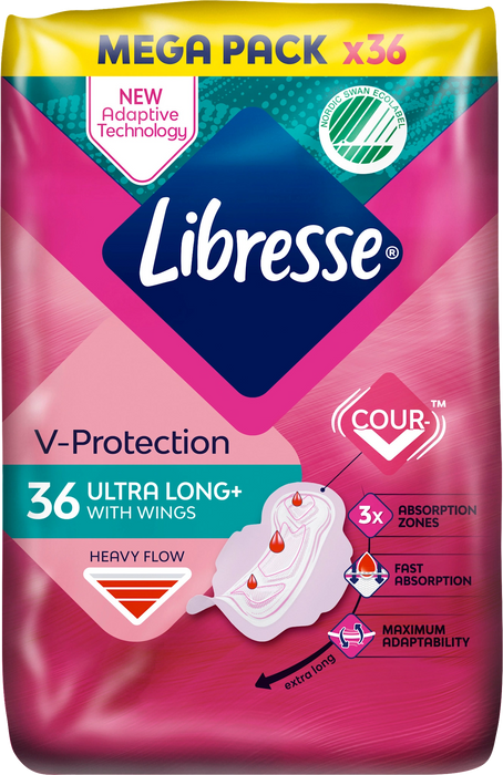 Дамски превръзки Ultra Wing Long, 36 бр