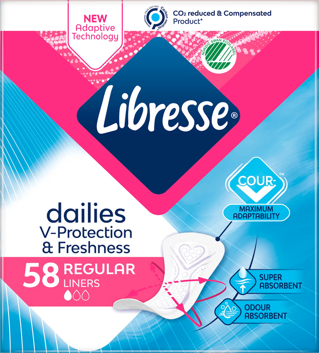 Ежедневни дамски превръзки Dailies Fresh, 58 бр
