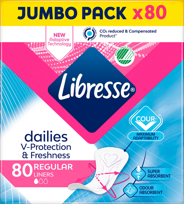 Ежедневни превръзки Normal Jumbo Pack, 80 бр