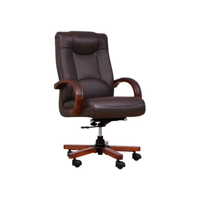 LIDER кафяво кожено кресло
