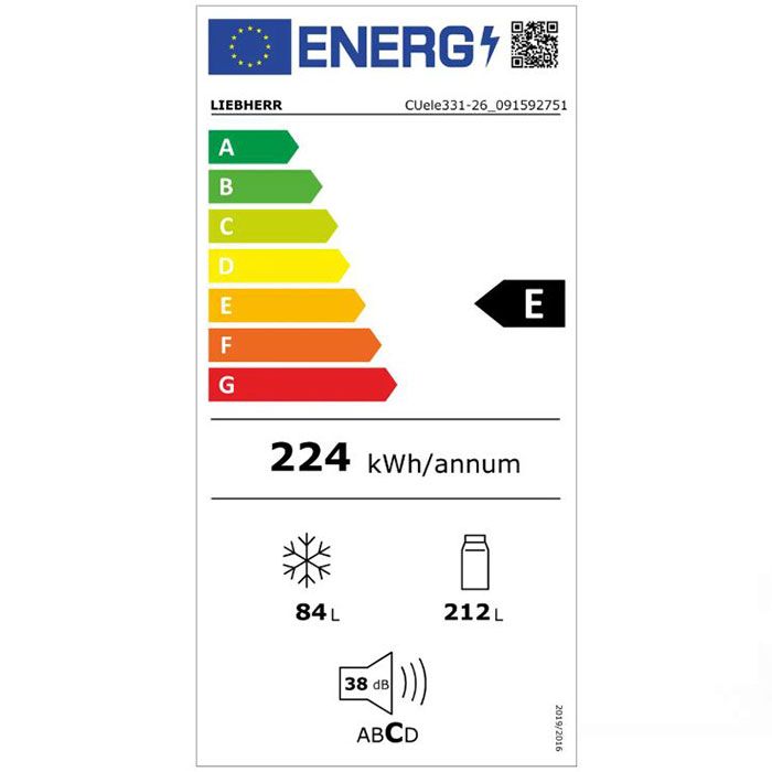 Хладилник с фризер LIEBHERR CUele331-26 SmartFrost, 296 л, DuoCooling, 181.2 см