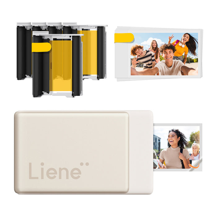 Комплект за преносим фотопринтер Liene Pearl N200 Pro 2x3" (златен)