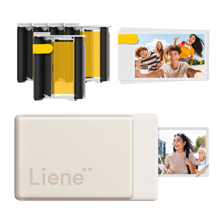 Комплект за преносим фотопринтер Liene Pearl N200 Pro 2x3" (златен)