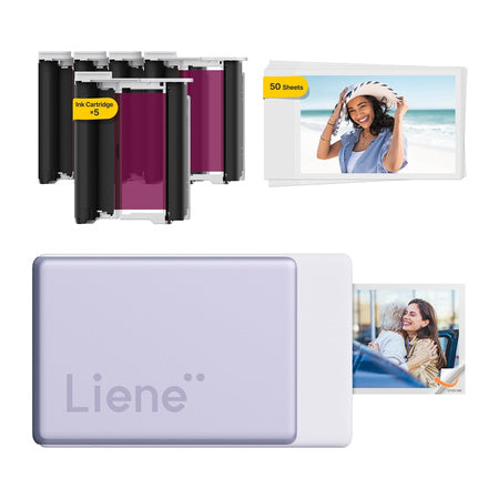 Преносим фотопринтер LIENE Pearl N200 Pro 2x3" (лилав)