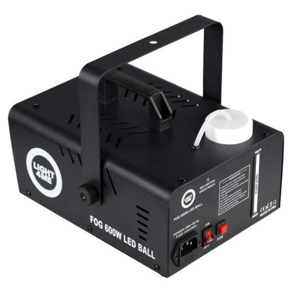 LIGHT4ME Fog 600W LED Ball - машина за дим и мъгла с подсветка и димен ефект + диско топка
