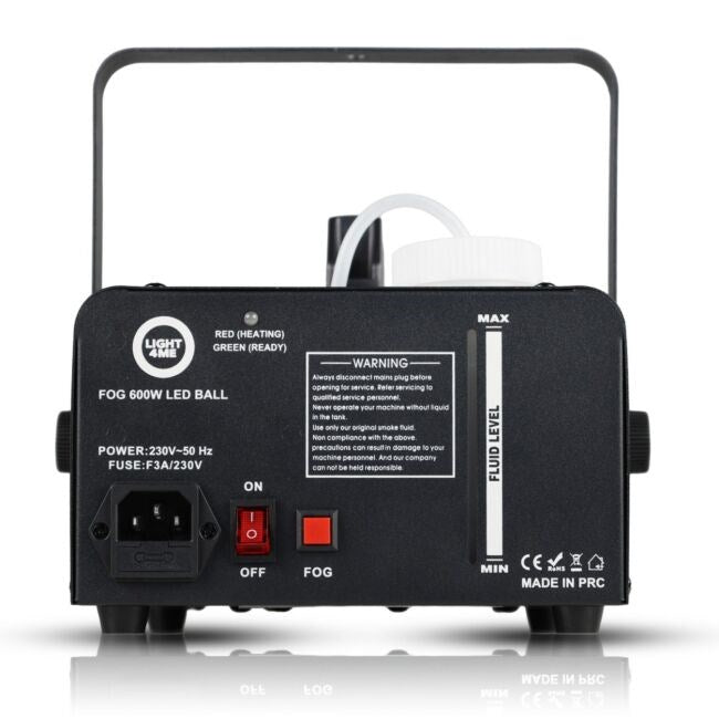 LIGHT4ME Fog 600W LED Ball - машина за дим и мъгла с подсветка и димен ефект + диско топка