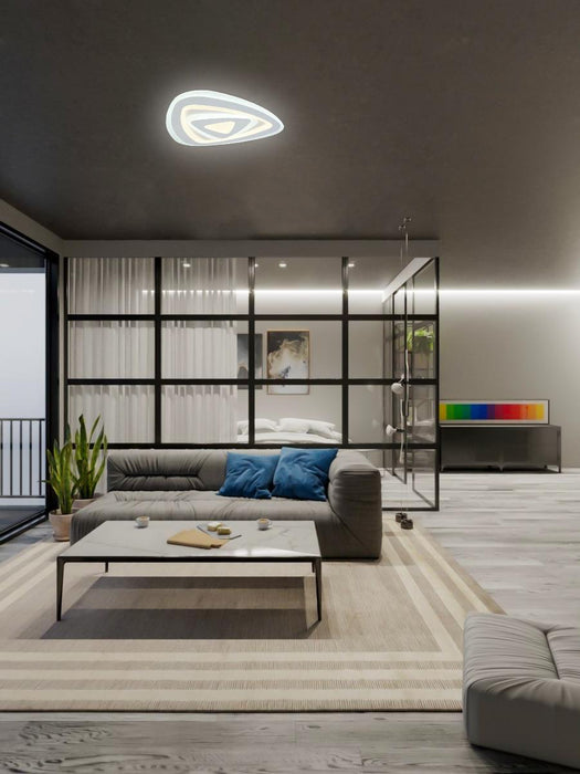 LED ПЛАФОН TURN БЯЛ 76W 220V 3000K 4000K