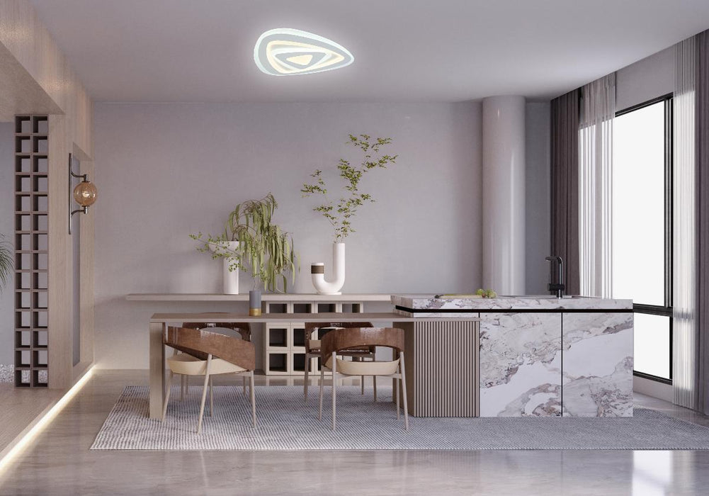 LED ПЛАФОН TURN БЯЛ 76W 220V 3000K 4000K