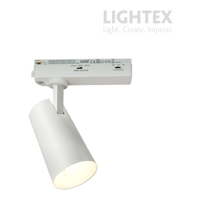 LED СПОТ ЗА РЕЛСА 16-18-20W 3000-4000-5000К БЯЛ LIGHTEX TRON