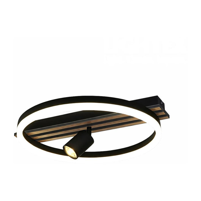 LED ПЛАФОН 15W+1XGU10 900LM 3000-6500K ЧЕРЕН/ОРЕХ LIGHTEX MARVIN