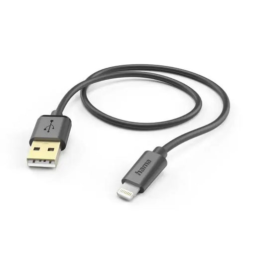 Lightning дата кабел HAMA USB за зареждане 1.5м черен