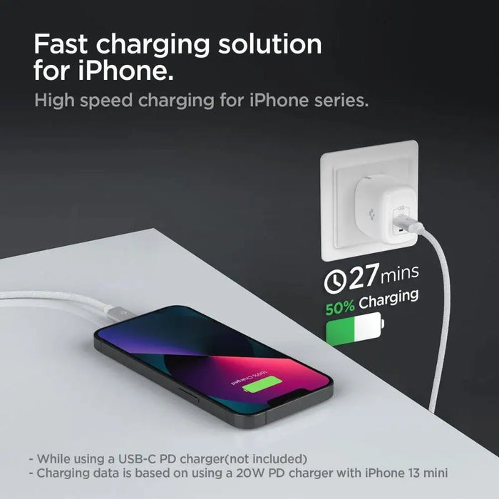 Lightning кабел Spigen PB2200 MFi 200cm бял