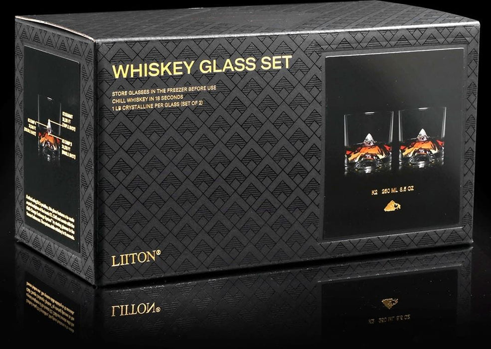Комплект от 2 чаши за уиски Liiton - K2, 250 ml