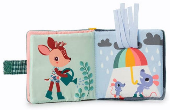 Мека мини книжка със силиконова гризалка Lilliputiens - Драконът Джо