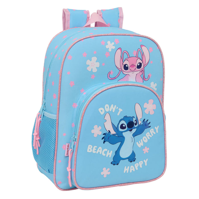 Училищна чанта Lilo & Stitch Happy Небесно синьо 32 x 38 x 12 cm