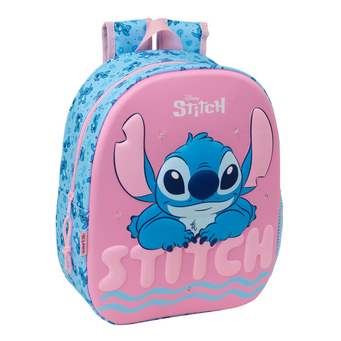 Училищна чанта Lilo & Stitch Розов Светло син 27 x 33 x 10 cm