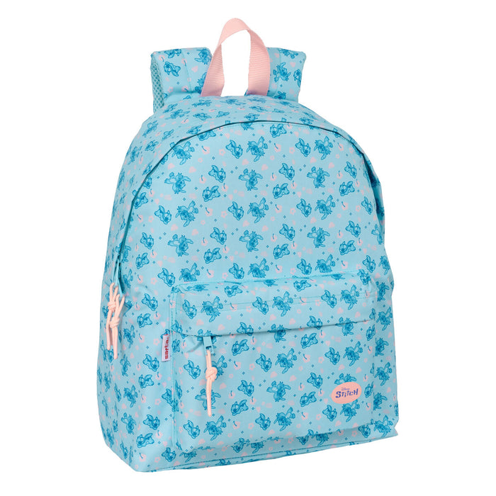 Училищна чанта Lilo & Stitch Ohana Син 33 x 42 x 15 cm