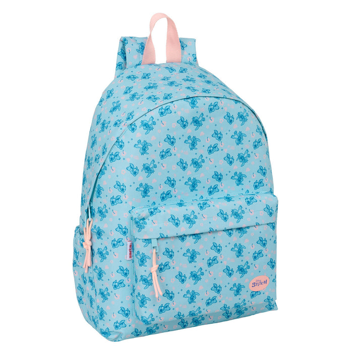 Училищна чанта Lilo & Stitch Ohana Син 31 x 43 x 13 cm