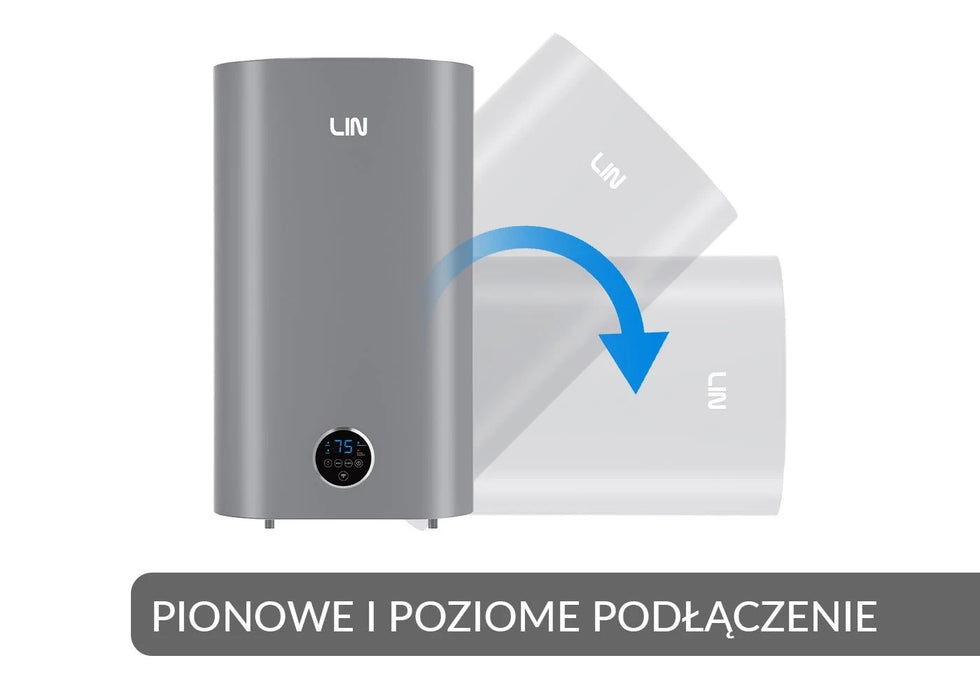 Електрически бойлер LIN LIFVD1SMGY 80L UNIVERSAL, сив, с Wi-Fi