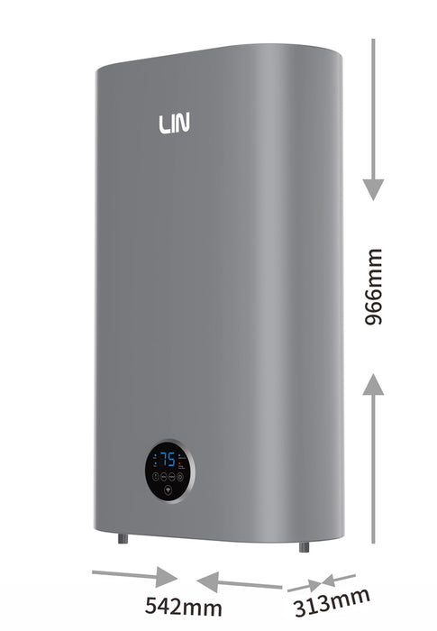 Електрически бойлер LIN LIFVD1SMGY 80L UNIVERSAL, сив, с Wi-Fi